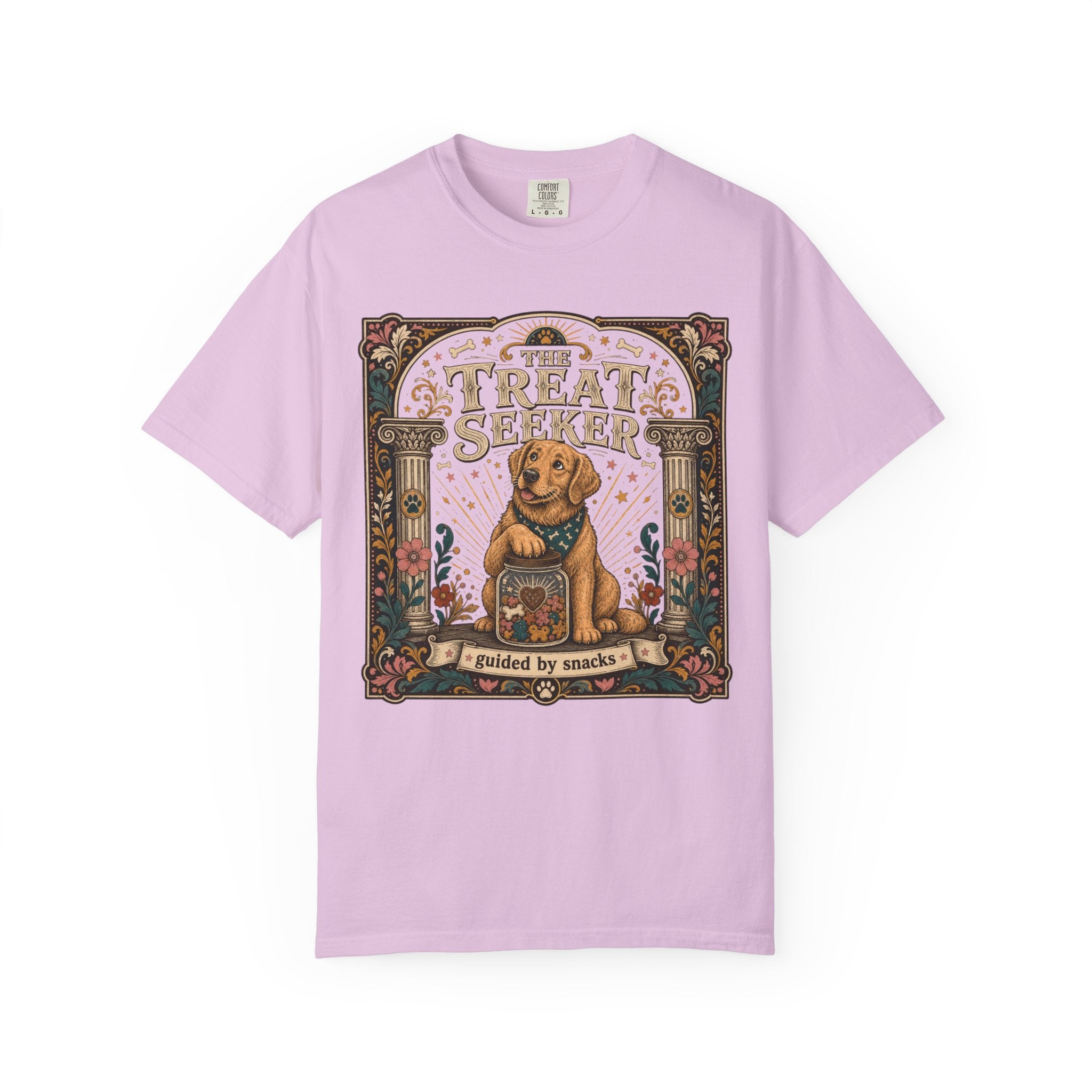 Treat Seeker T-Shirt — Cute Dog Graphic Tee "The Treat Seeker"