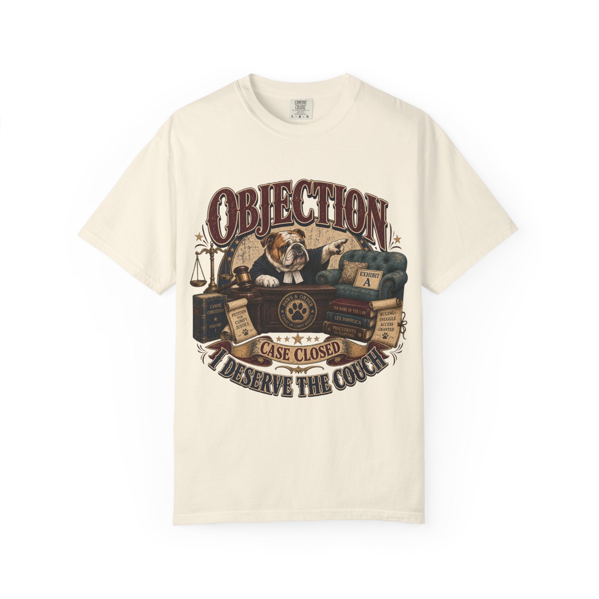 Objection! Bulldog Judge 'Case Closed' T-Shirt