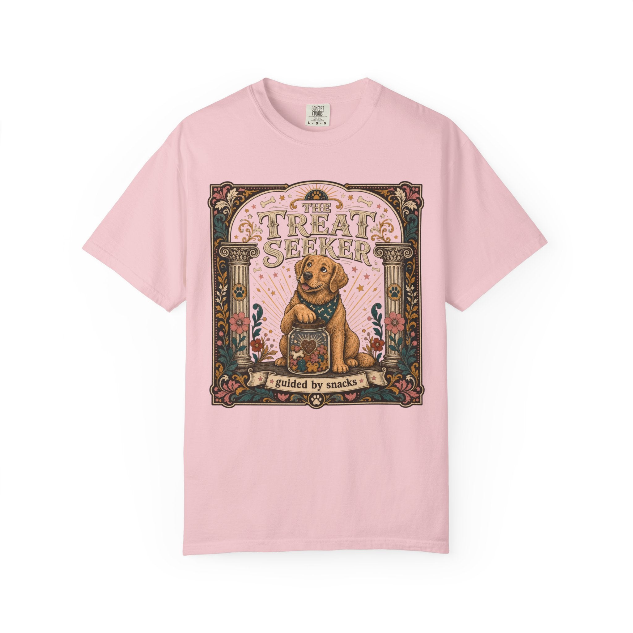 Treat Seeker T-Shirt — Cute Dog Graphic Tee "The Treat Seeker"