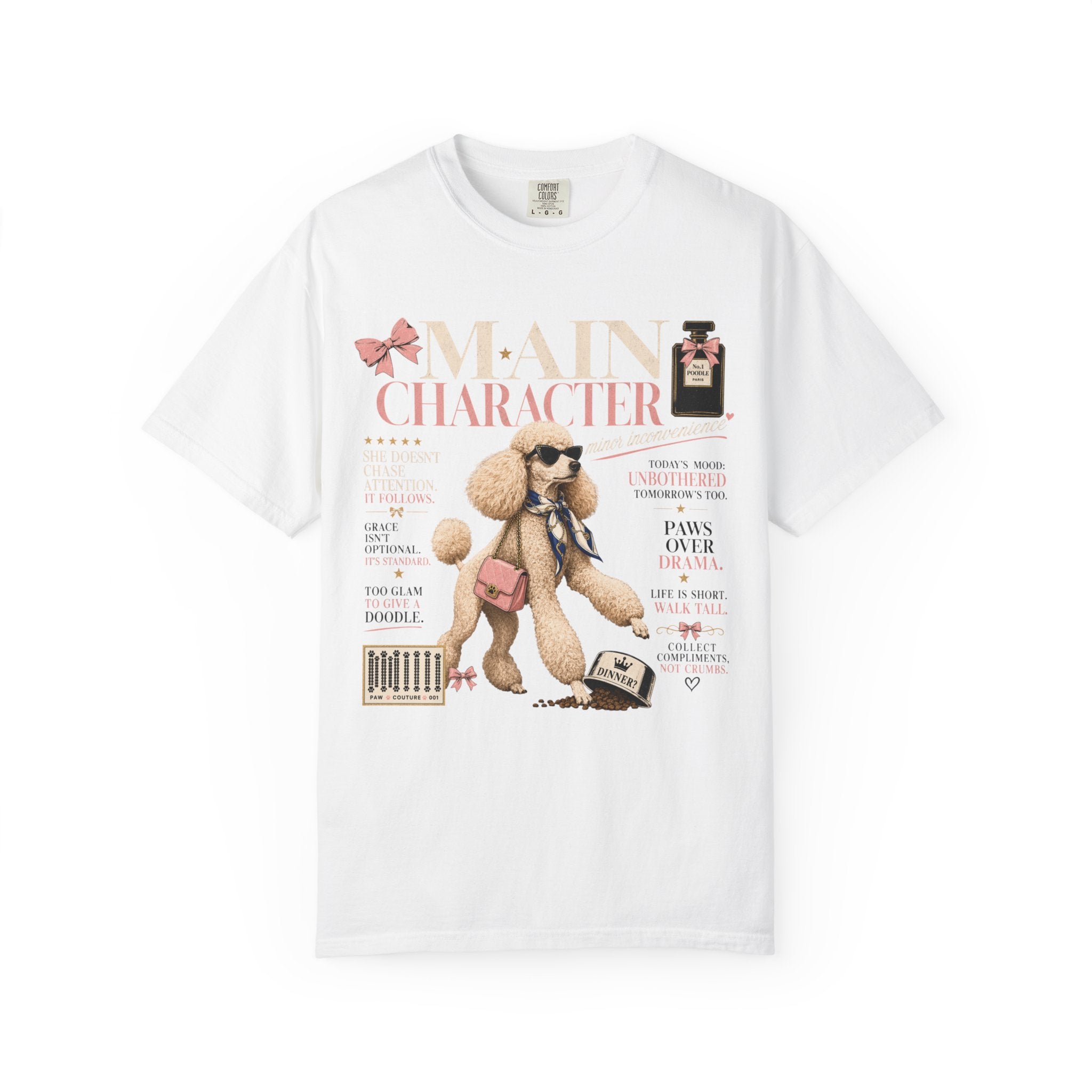 Main Character Poodle T-Shirt — 'Main Character' Fashion Tee